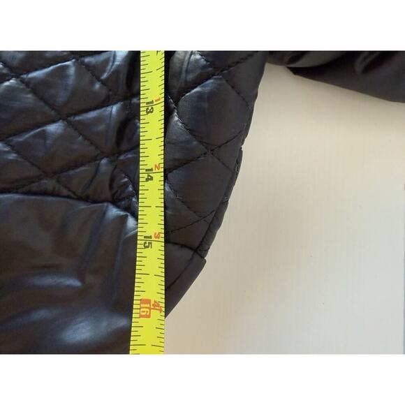Mossimo Women's Quilted Puffer Jacket Knee Length Size S Black Hooded​ - Picture 7 of 7